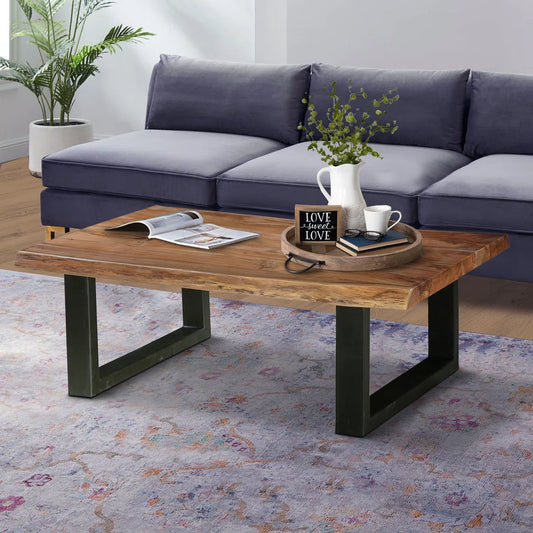 James Solid Wood Top Coffee Table
